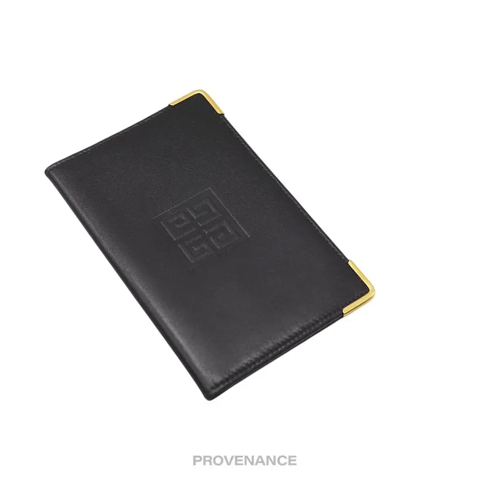 🔴 Givenchy 4G Logo Pocket Organizer Wallet - Black Leather